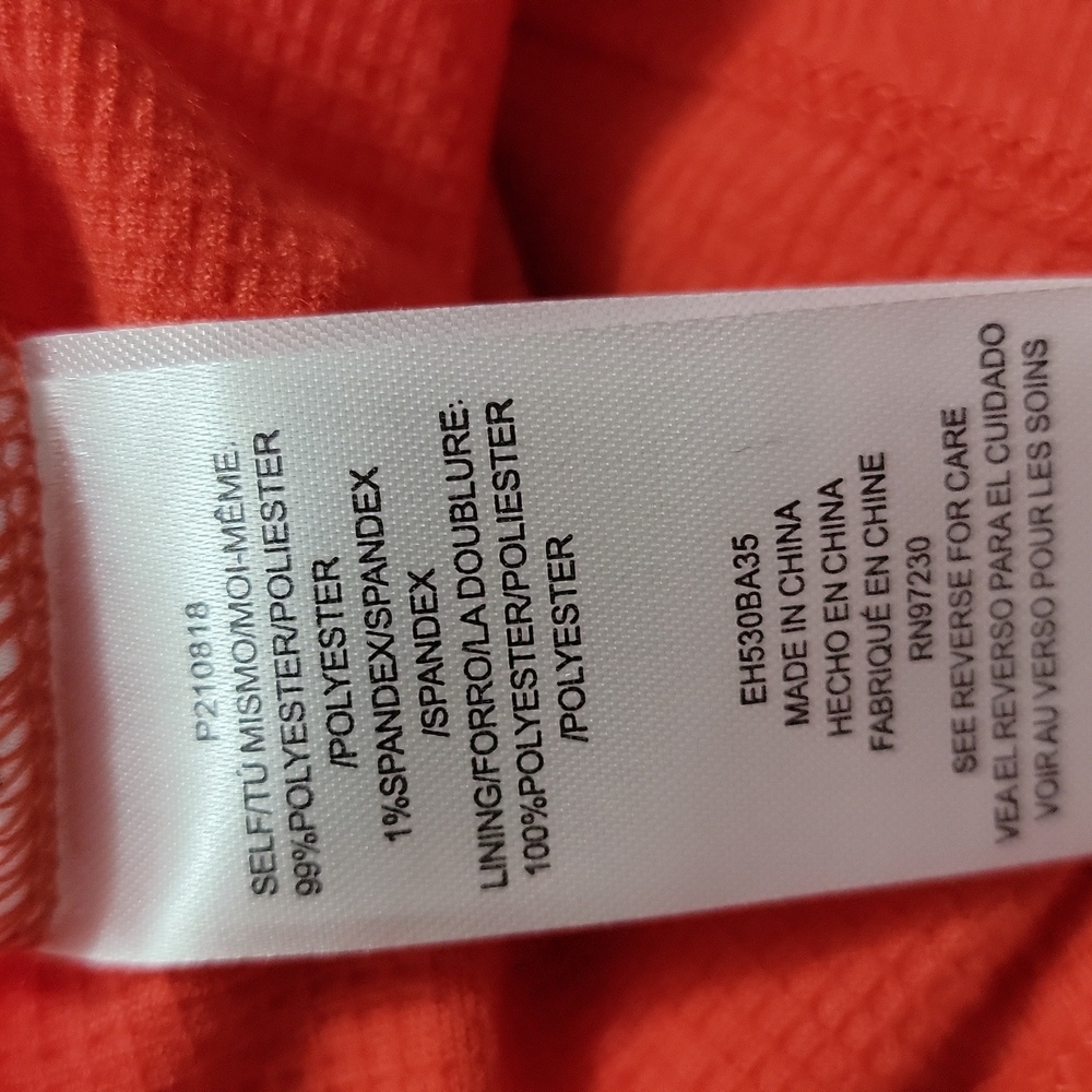 Absolutely Famous Orange Midi Dress NWT, V Neck, Sleeveless, Summer Dress - Picture 4 of 6